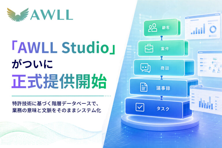 AI活用型業務プラットフォーム「AWLL Studio」、正式版を提供開始